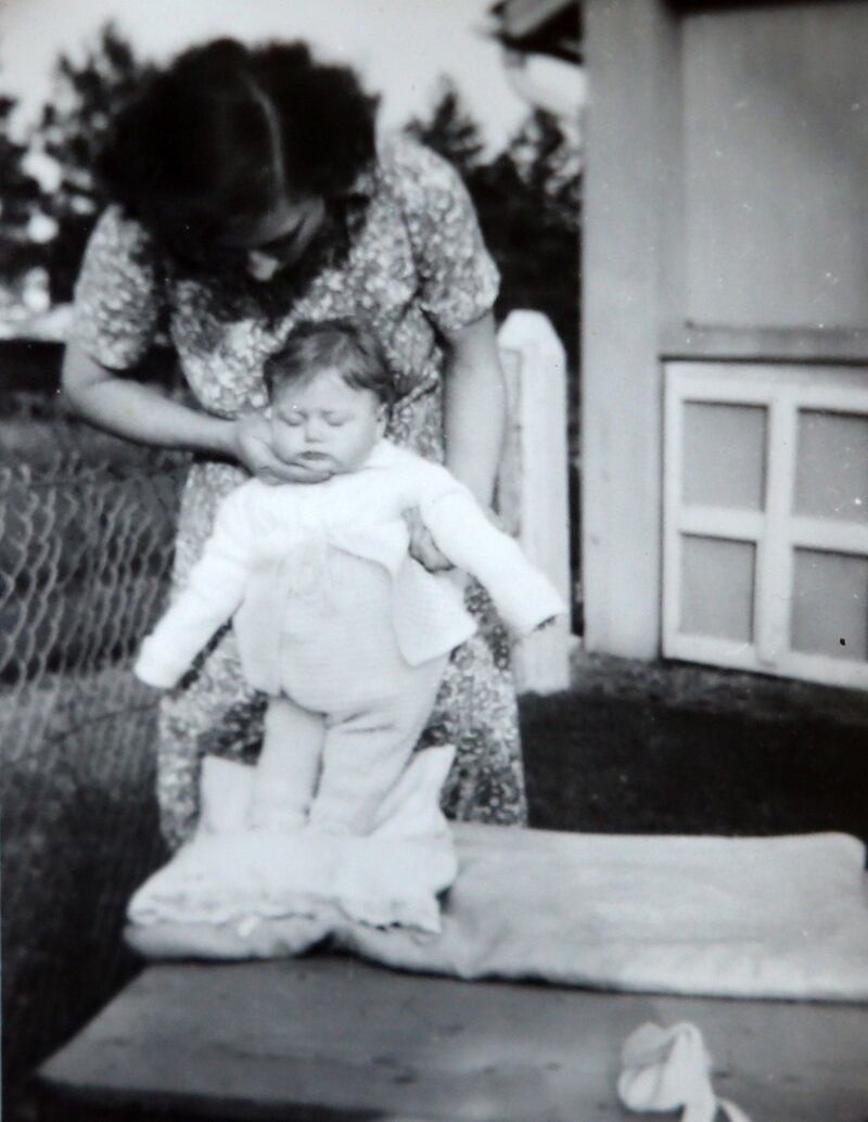 Joyce McSharry as a baby with her birth mother. Photograph: Laura Hutton