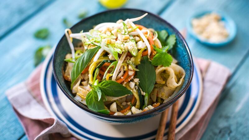 Vegetarian pad Thai. Photograph: Donal Skehan