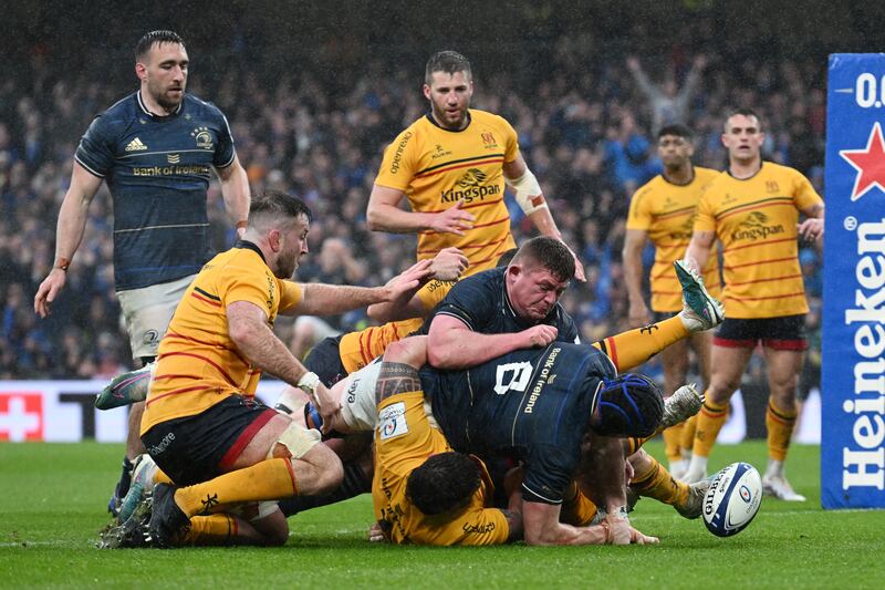 Star ex-pupil: Ryan Baird was one of seven former St Michael's players in Leinster's squad when they beat Ulster on Saturday. Photograph: Charles McQuillan/Getty Images