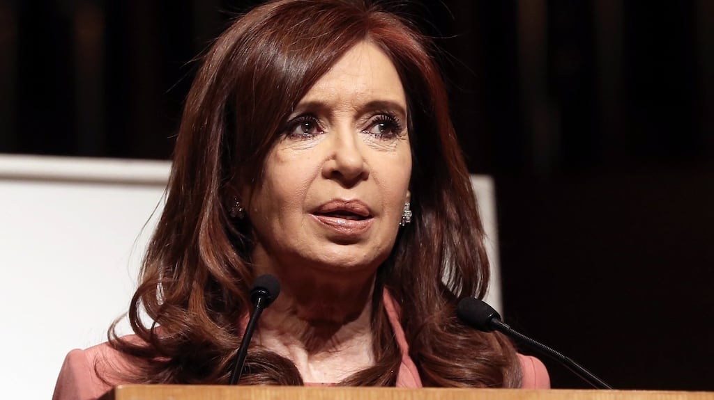 Former president of Argentina Cristina Fernández de Kirchner: elected to the senate in October, which gives her parliamentary immunity from prosecution. Photograph: Simela Pantzartzi/EPA