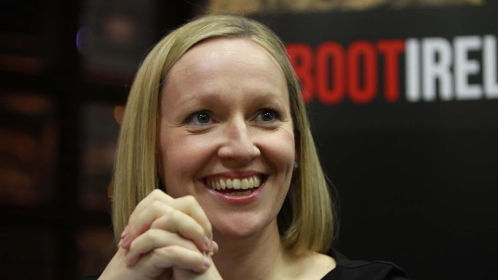 Lucinda Creighton pictures at a public meeting held in the Tara Towers Hotel, Dublin, in February. Photograph: Nick Bradshaw