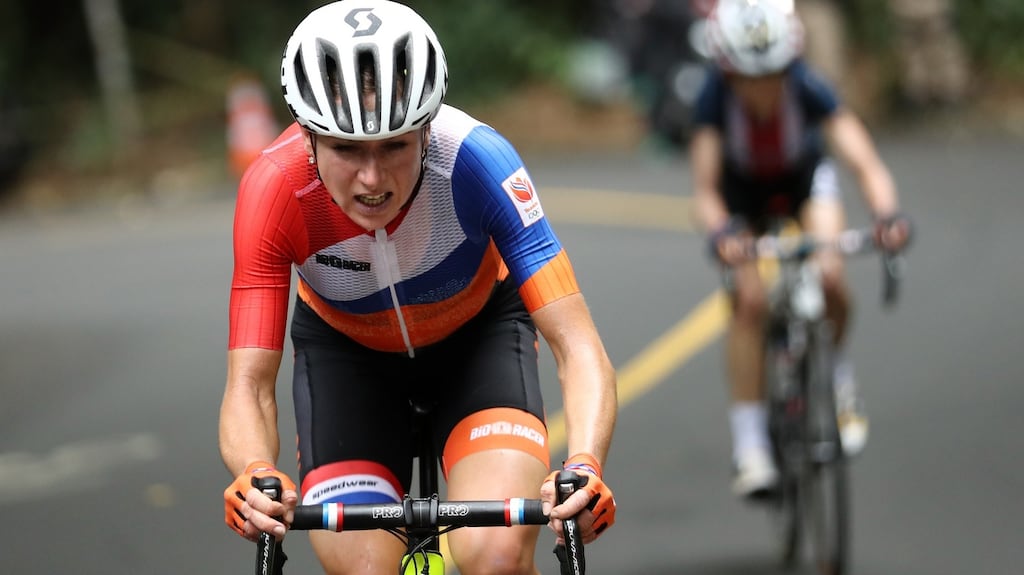 Sunday’s women’s road race was marred by a horror crash involving Dutch rider Annemiek van Vleuten. Photograph: Getty