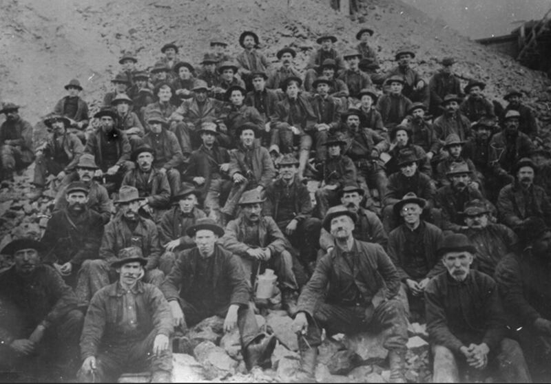 A group shot of some of the miners in Leadville, Colorado, in the 1880s.