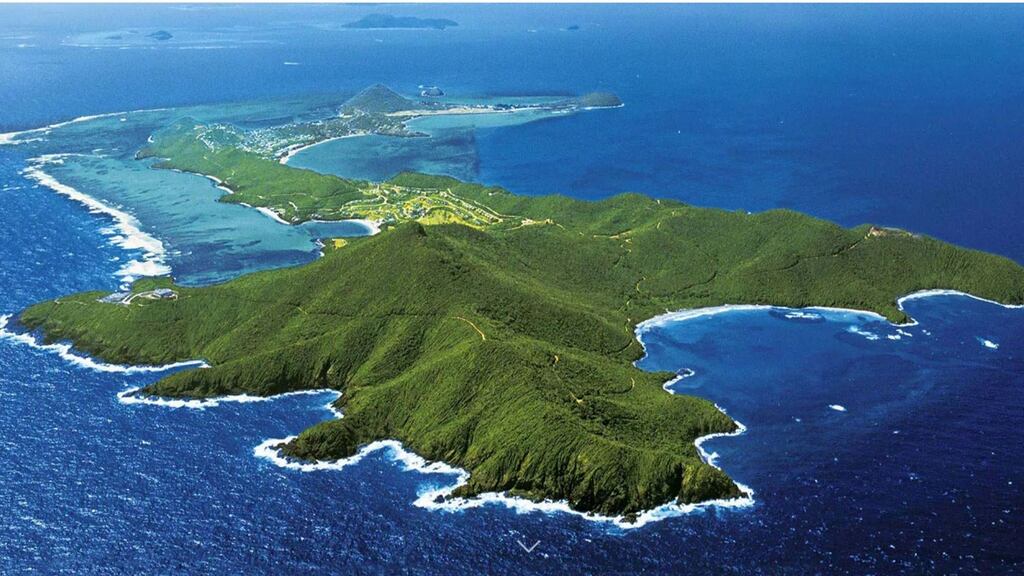 The island of Canouan in the Caribbean.