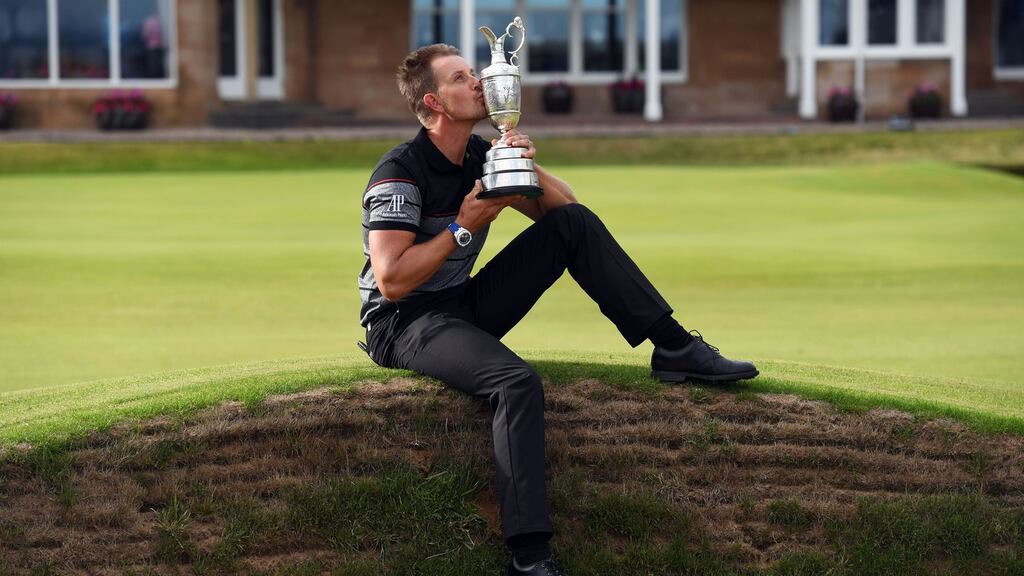 “I feel very privileged to be the one to hold this trophy. There’s been many great players from my country who tried in past years and decades and there’s been a couple of really close calls . . . I’m really proud to have done that. It’s a dream come true.” Photograph: Getty Images