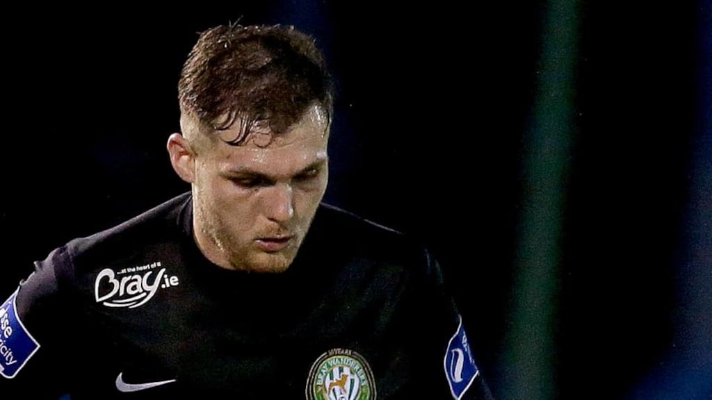 Ger Pender scored for the second time this week in Bray Wanderers’ Airtricity League Premier Division game against Longford Town. Photograph: Tommy Dickson/Inpho
