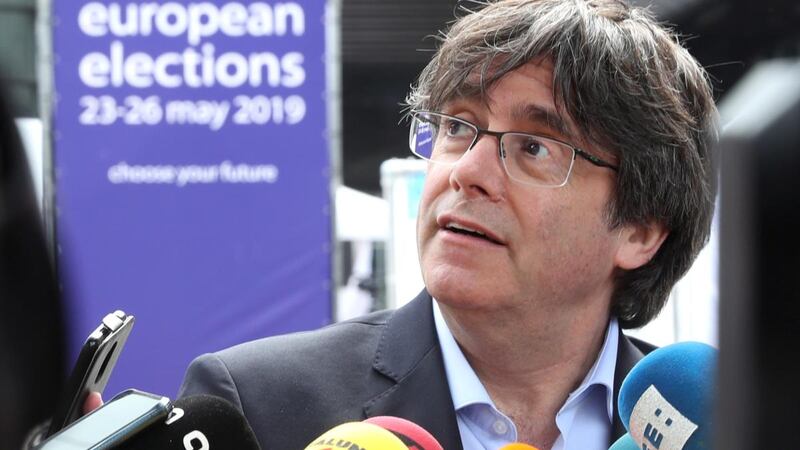 Former Catalan president Carles Puigdemont: looks set to win a seat from self-imposed exile in Belgium. Photograph: Yves Herman/Reuters