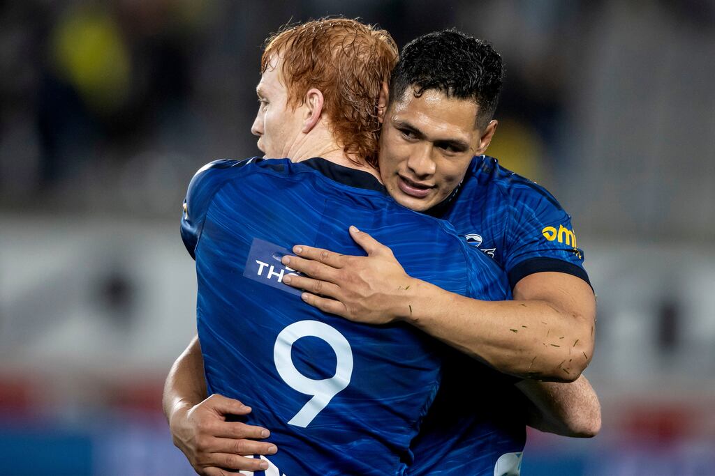 Uncapped Blues duo Finlay Christie and Roger Tuivasa-Sheck have been included in the All Blacks squad for the three-match series against Ireland. Photograph: Brett Phibbs/Photosport/Inpho