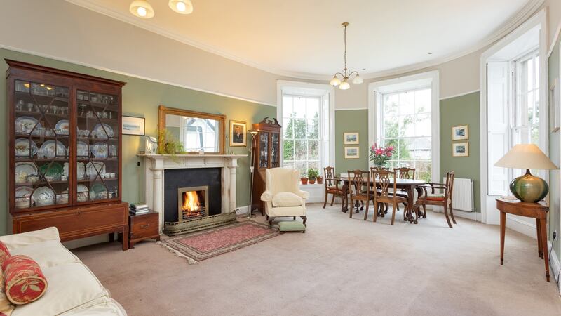 The elegantly proportioned drawing room