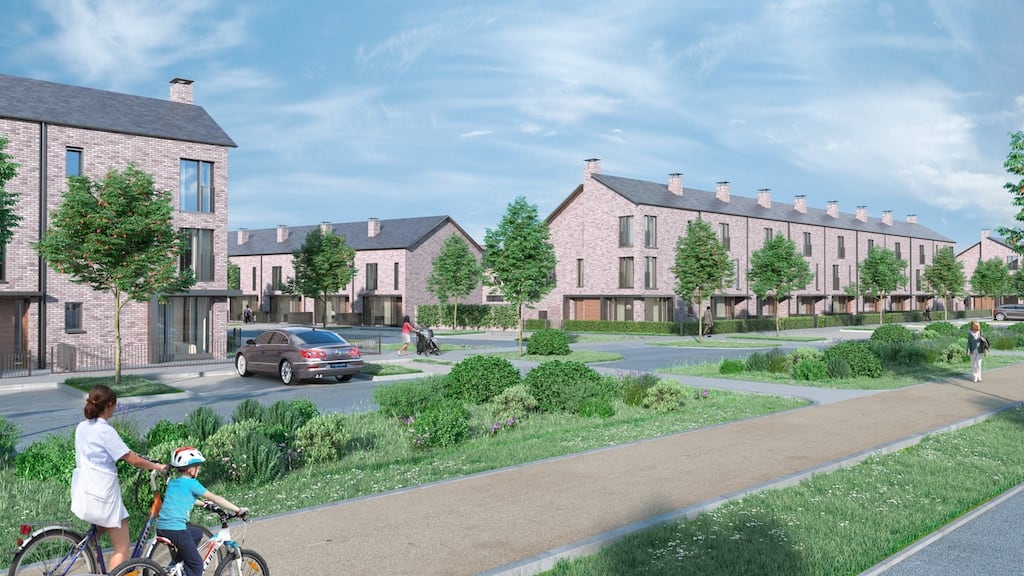 An artist’s impression of the townhouses at the proposed Baldoyle residential scheme.