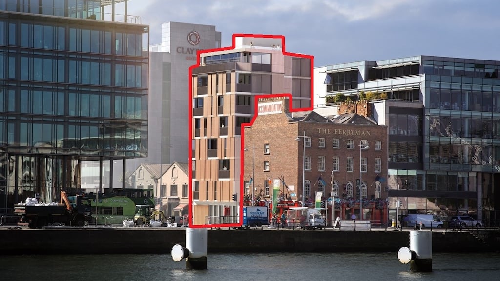 The site is adjacent to the Bord Gáis Energy Theatre, and a range of shops and bars around the Grand Canal Basin
