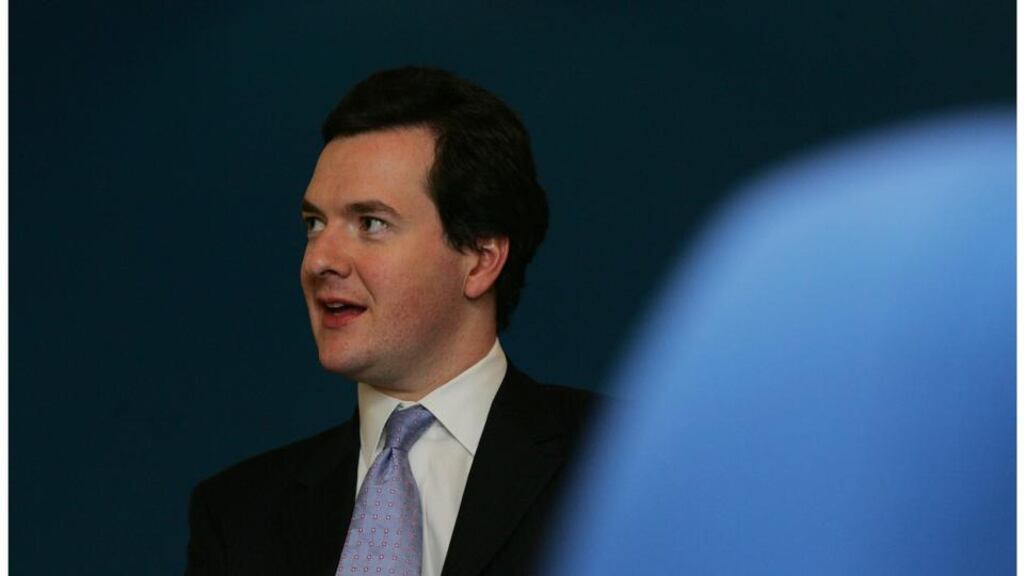UK Chancellor of the Exchequer George Osborne at the Google EMEA Headquarters in Dublin. The Northern Ireland Executive has agreed to borrow £100 million from the UK Chancellor of the Exchequer. Photo: Bryan O’Brien/The Irish Times