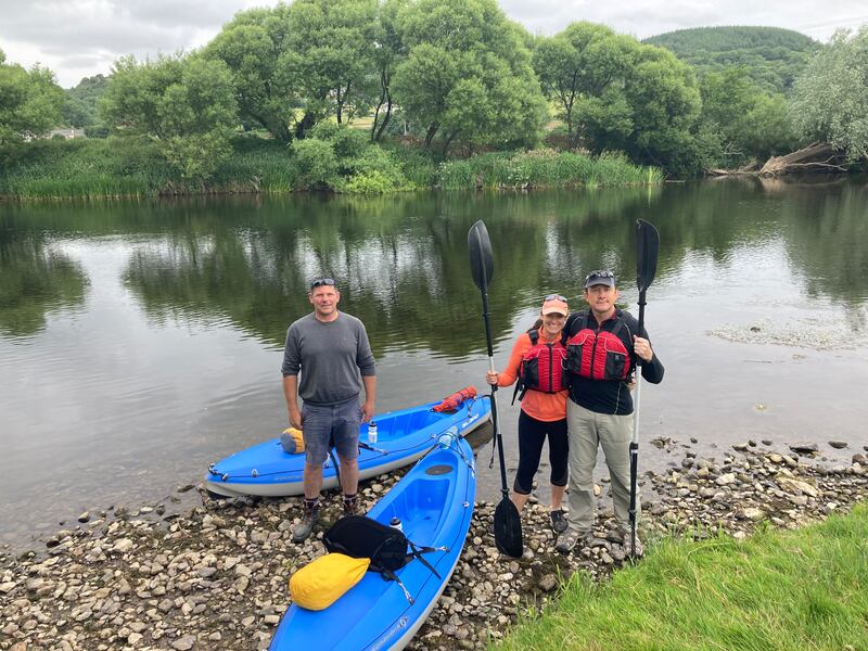 Jamie Ball kayaking on the river Blackwater with Blackwater Eco Tours