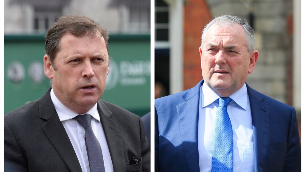 Barry Cowen (left), the spokesman on public expenditure, and John McGuinness (right), the outspoken deputy for Carlow-Kilkenny, clashed in front of colleagues at the weekly Fianna Fáil parliamentary party meeting. File photographs: The Irish Times