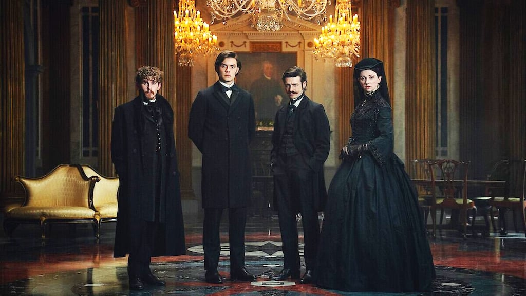 House of Guinness: The Guinness siblings (from left) Benjamin (Fionn O’Shea), Edward (Louis Partridge), Arthur (Anthony Boyle) and Anne (Emily Fairn) Photograph: Ben Blackall/Netflix