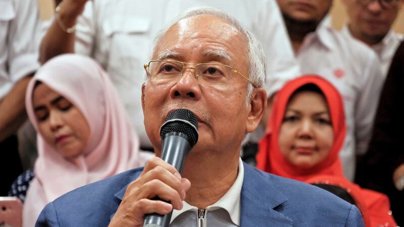 Former Malaysian prime minister Najib Razak: has denied any wrongdoing. Photograph: Sadiq Asyraf/AP
