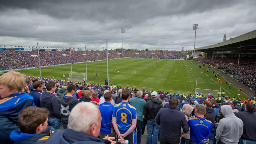 A view of Sunday’s game at the Gaelic Grounds. Photograph: Inpho