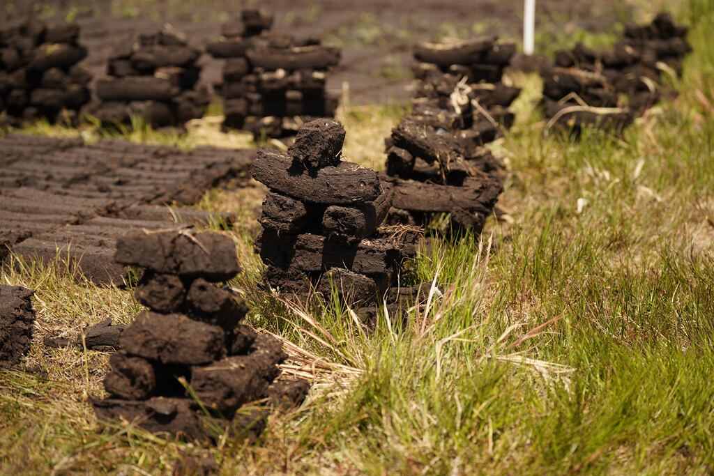 Turf at Killashee bog near Longford town. Photograph: PA Wire