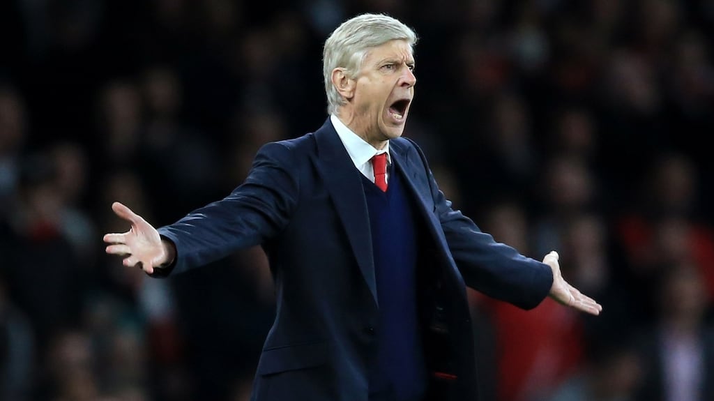 Arsenal boss Arsene Wenger admits Tottenham may be the favourites for Sunday’s derby but insists there is no power shift taking place between the fierce north London rivals. Photograph: PA