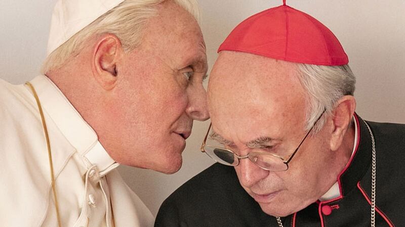 The Two Popes: Benedict and Francis are pitched as near-complementary personalities.