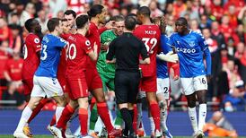 Everton contact referees’ board after derby loss to Liverpool