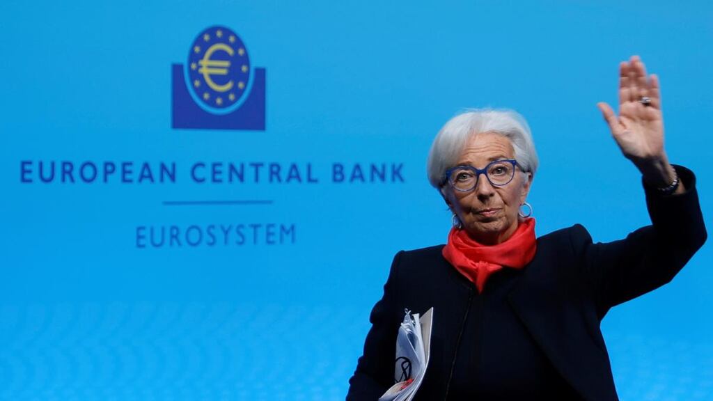 European Central Bank president Christine Lagarde. Photograph: Ronald Wittek/Pool/EPA