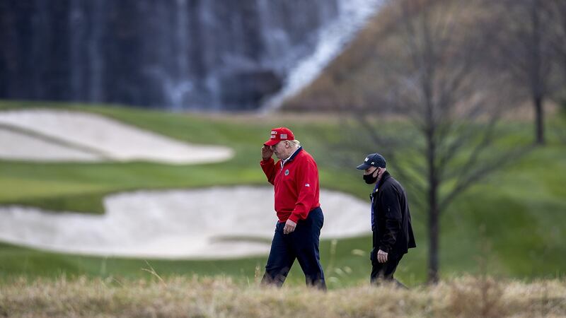 Donald Trump has long assocations with golf and is a popular president on the PGA Tour. Photo: Tasos Katopodis/Getty Images