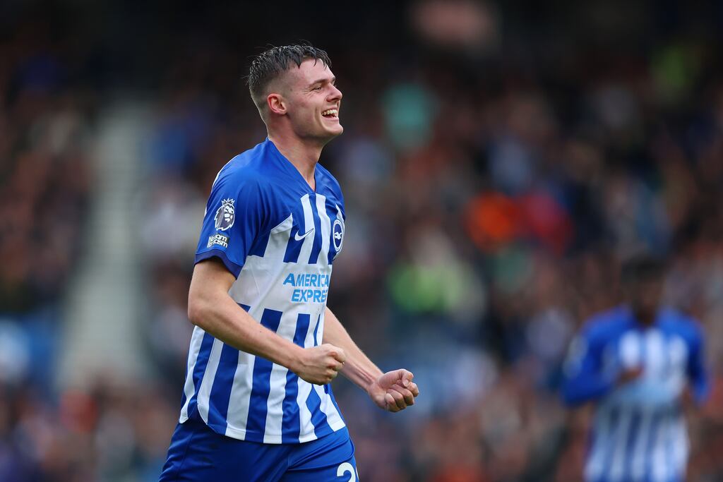 Brighton striker Evan Ferguson is set to remain sidelined for “some more weeks” as he continues to struggle with an ankle issue. Photograph: Tom Dulat/Getty Images