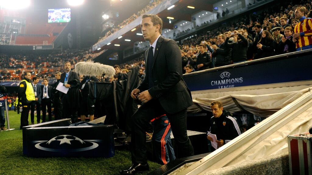 New Valencia manager Gary Neville has said he doesn’t want to manage Manchester United. Photograph: Getty
