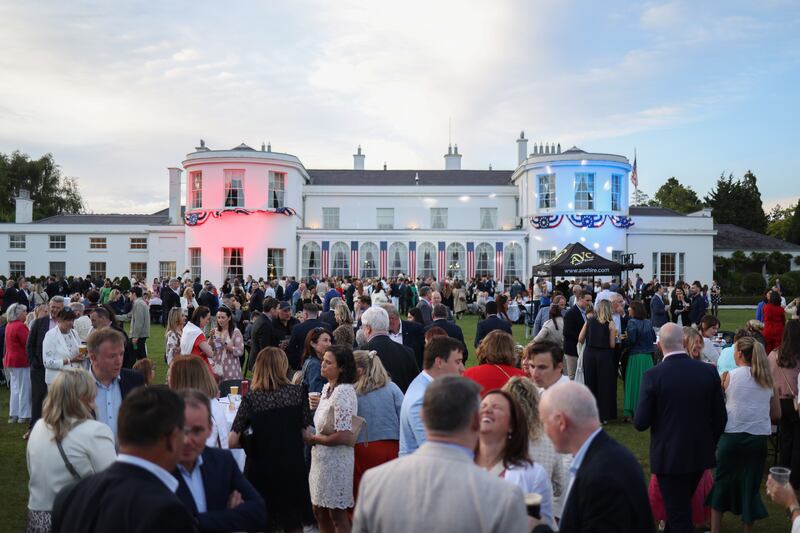 Guests at the 4th of July celebrations at Deerfield Residence in Phoenix Park, Dublin. Photograph: Dan Dennison