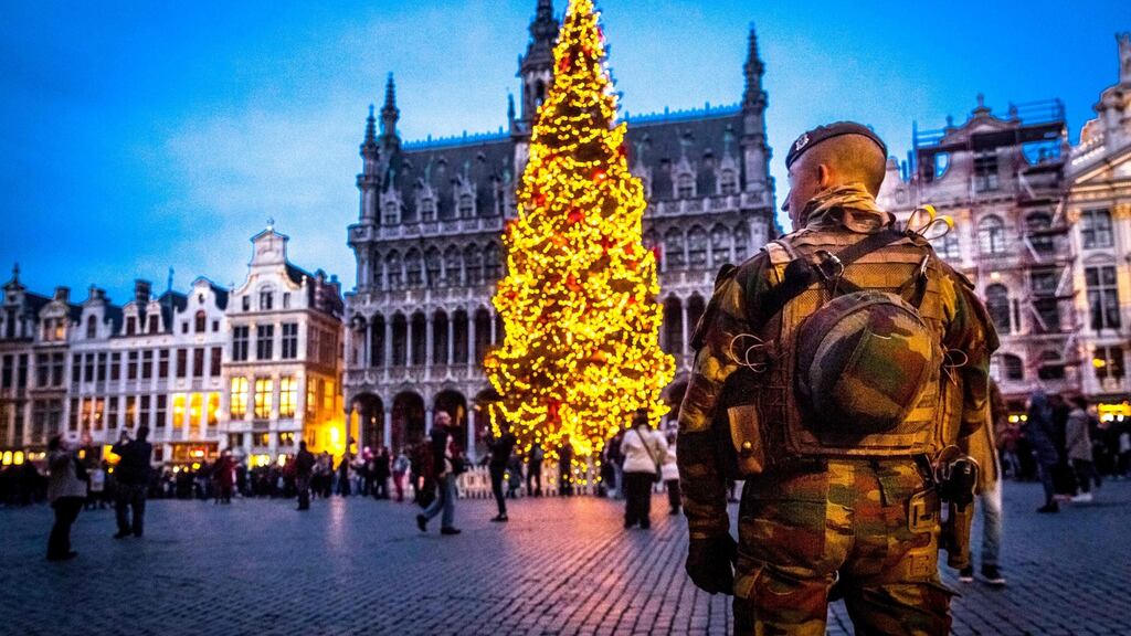 Grand-Place in Brussels: The European Commission has said steps are  needed to strengthen the border control database known as the Schengen Information System. Photograph:  Hatim Kaghat/AFP/Getty Images