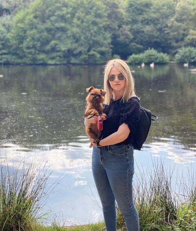Aoife Doyle, with Ada the dog