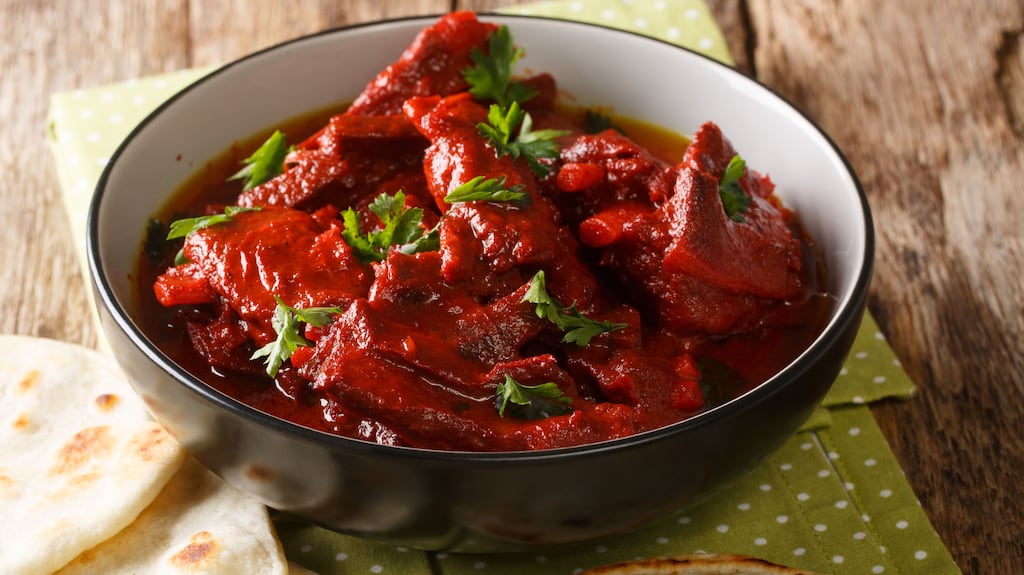 The laal maas was described as extra spicy, and they are not afraid of chilli heat here. Photograph: iStock