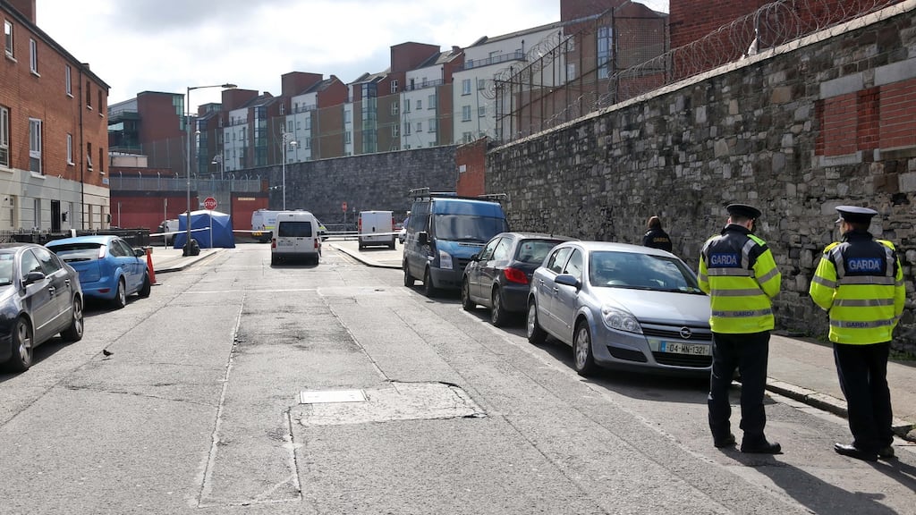Gardaí at the scene of the shooting on Dublin’s Sheriff Street. Photograph: Colin Keegan, Collins Dublin
