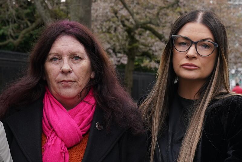 Stardust families: Siobhán Kearney and Lisa Lawlor outside Dublin Coroner's Court. Brian Lawless/PA Wire