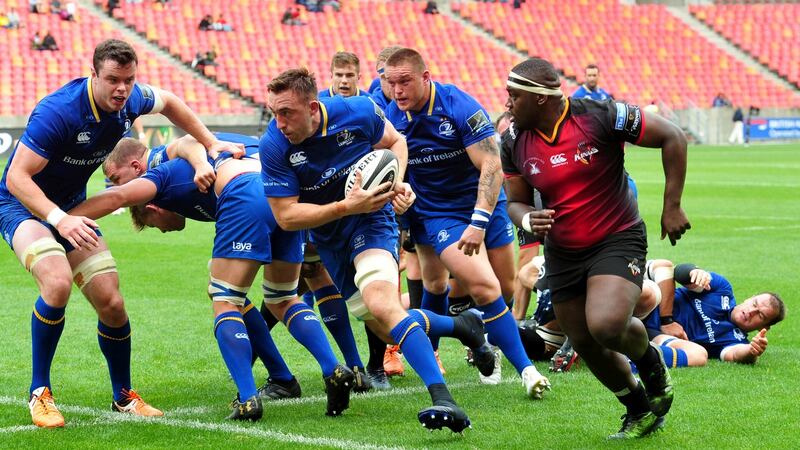 Jack Conan on the attack for Leinster. Photograph: Ryan Wilkisky/Inpho
