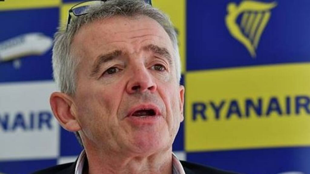 Michael O’Leary: he predicted that summer air fares would fall 5% this year