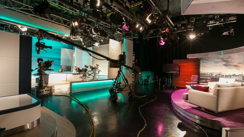 UTV’s Studio One at Havelock House. The channel, now owned by ITV plc, has moved out of its historic home to new premises in the Belfast Harbour Estate.