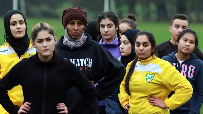 Hijabs and Hat-tricks: ready to line out. Photograph: Nick Bradshaw