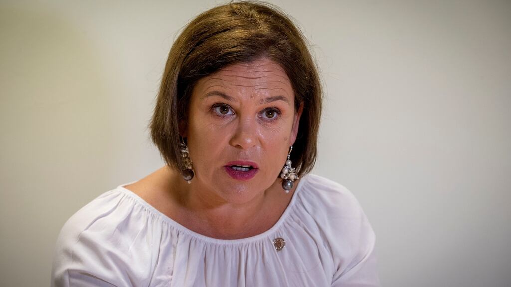 Mary Lou McDonald’s initial comments came in response to Peter Robinson’s speech to the MacGill Summer School at which he said unionists needed to consider the possibility of a united Ireland. Photograph: Liam McBurney/PA