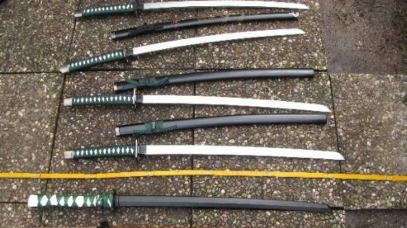 Some of the weapons seized in the operation. Photograph: Frankfurt police