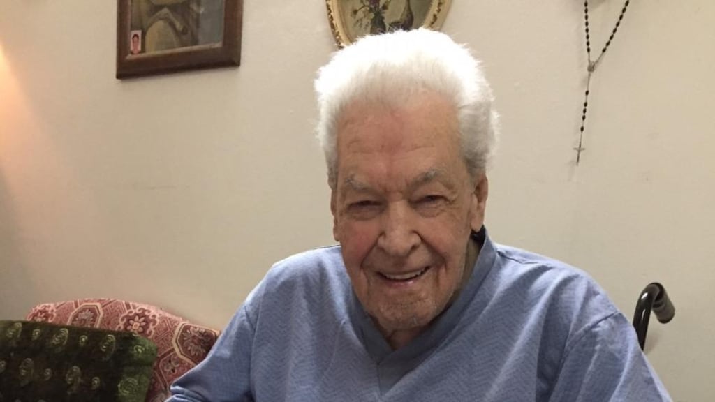 Toumeh ‘Tommy’ Toumeh (91): The Toumehs were the only Christian family to remain in al-Waer. Before the war there had been 300 Christian families and two churches in the Homs suburb. Photograph: Michael Jansen