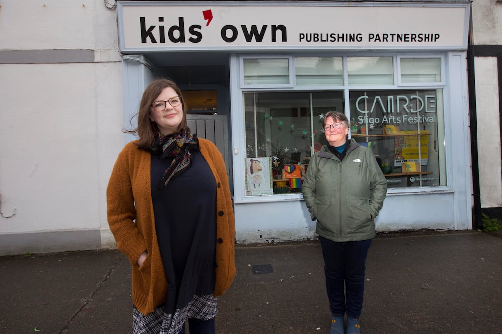 Ciara Gallagher (left), CEO of Kids' Own, and writer Mary Branley pictured at the publisher's office in Sligo. Photograph: Brian Farrell