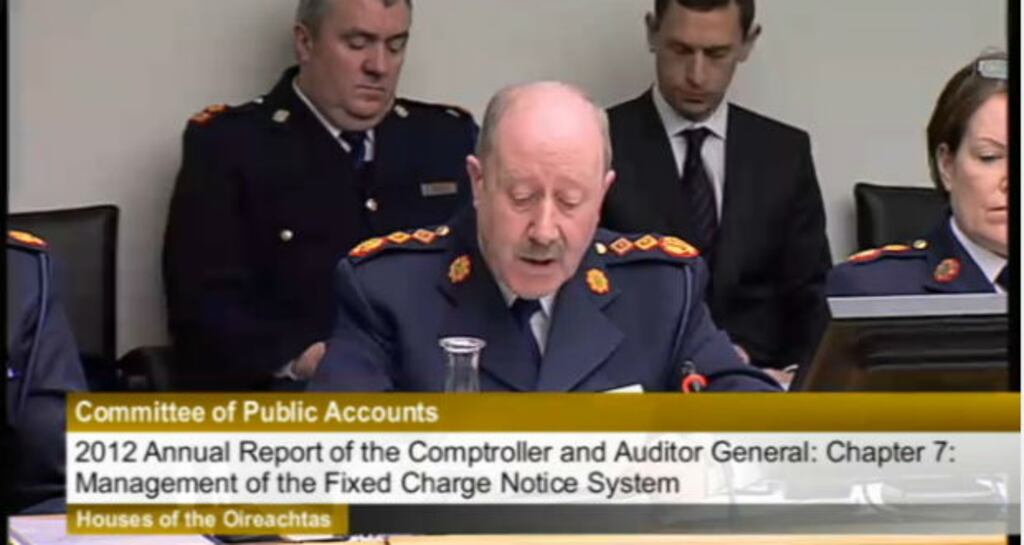 Gara Commissioner Martin Callinan appearing before the PAC this morning. Garda Commissioner Martin Callinan giving evidence to the PAC last week