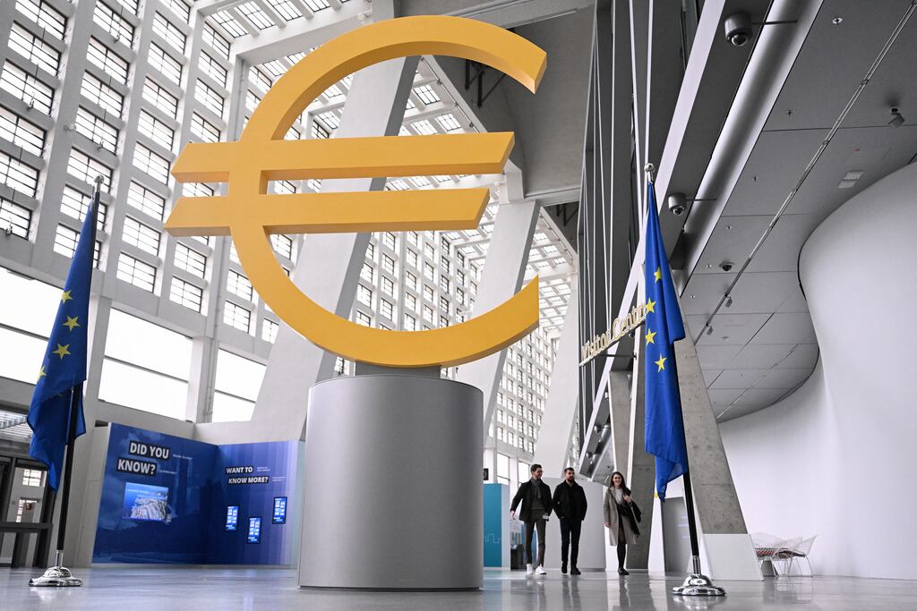 Euro area GDP grew sharply last month. Photograph: KIRILL KUDRYAVTSEV/AFP via Getty Images