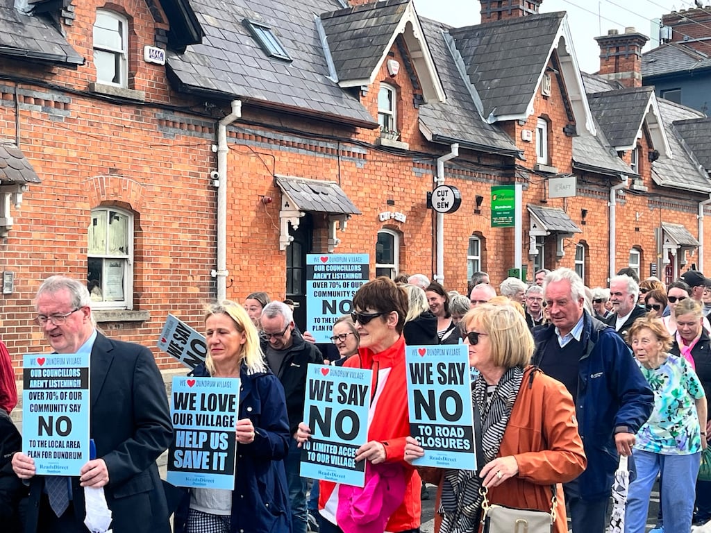 Residents protest new one-way systems and an extension of existing ones. Photograph: Tim O'Brien