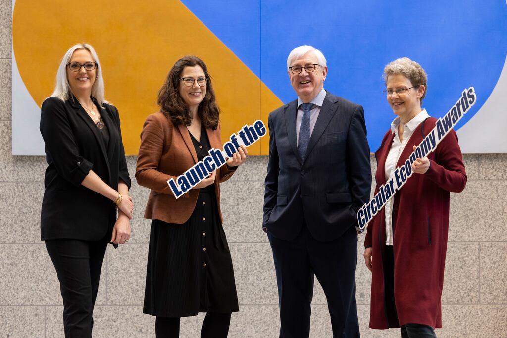 Rebecca Markey, chair of the RDS Committee of Enterprise, Prof. Jane Stout, vice president for Climate Action & Bio-Diversity, Trinity Business School, Barry O'Dowd, vice-chair of the RDS Committee of Enterprise, Dr. Mary-Lee Rhodes, associate professor, Trinity Business School