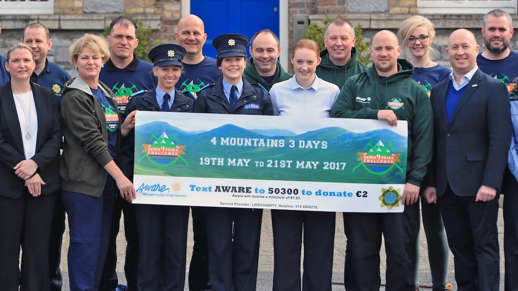 Some of the participating gardaí at Garda Headquarters in the Phoenix Park. Photograph: Colin Keegan/Collins Dublin