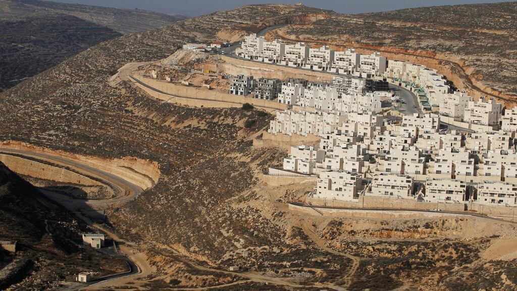 A construction site in the West Bank Jewish settlement of Givat Zeev, near Jerusalem. Photograph: Baz Ratner/Reuters
