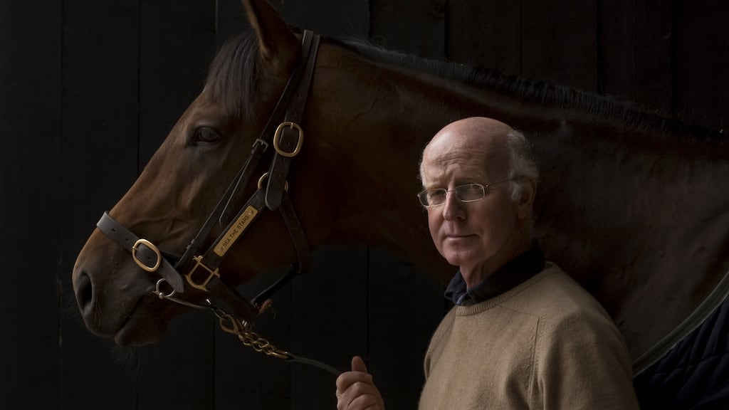 Trainer John Oxx with Sea the Stars, who won six Group One races in six months in 2009, including the 2,000 Guineas, the Derby and the Prix de l’Arc de Triomphe. Photograph: Morgan Treacy/Inpho